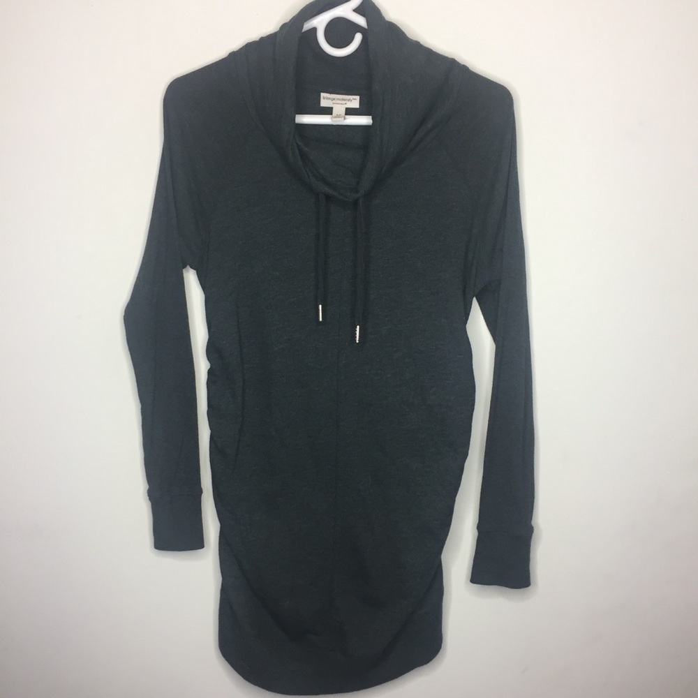 Liz Lange Small Maternity Gray Drawstring Sweater